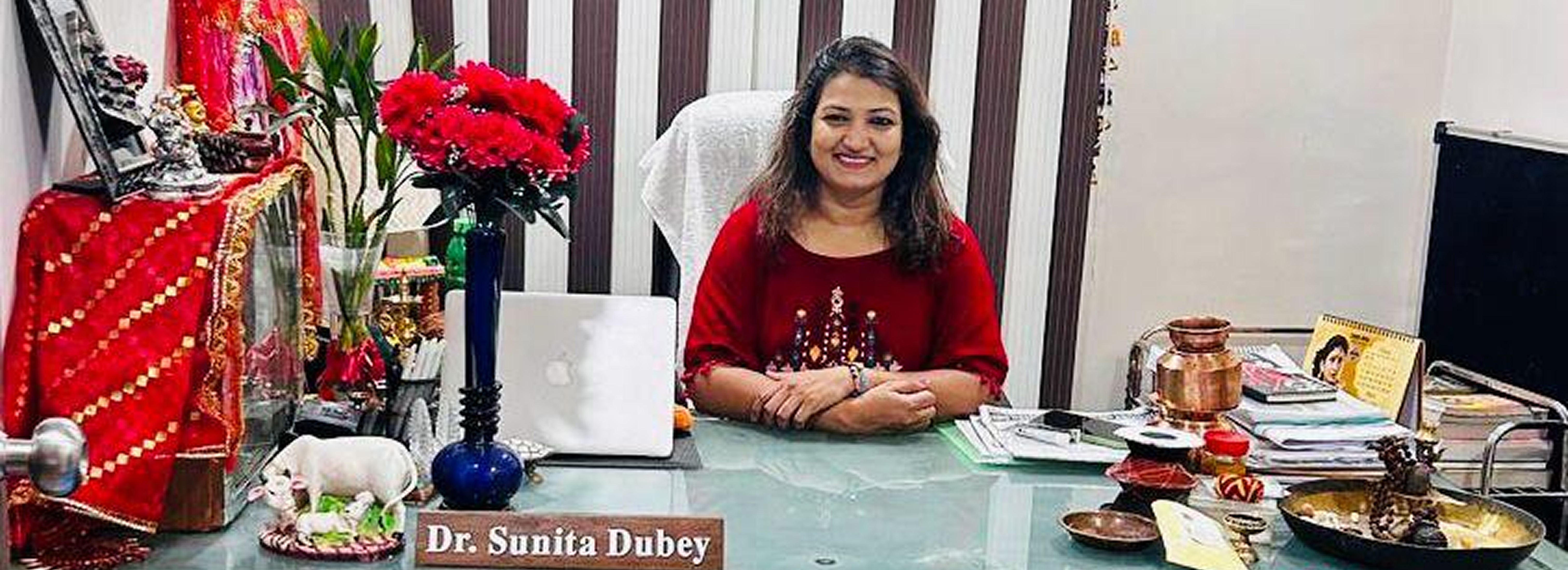 Dr. Sunita Dubey in her consultation office